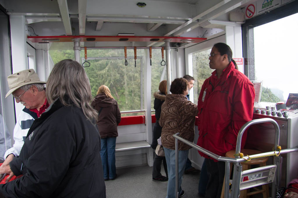 Inside Mount Roberts Tramway Tram