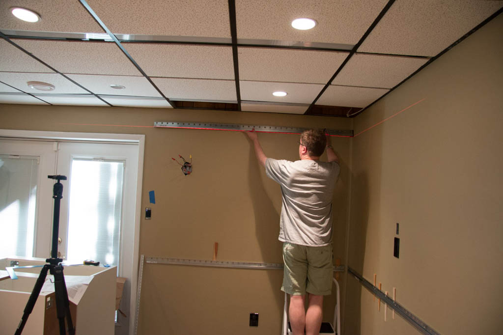 Installing top track for Ikea kitchen cabinets