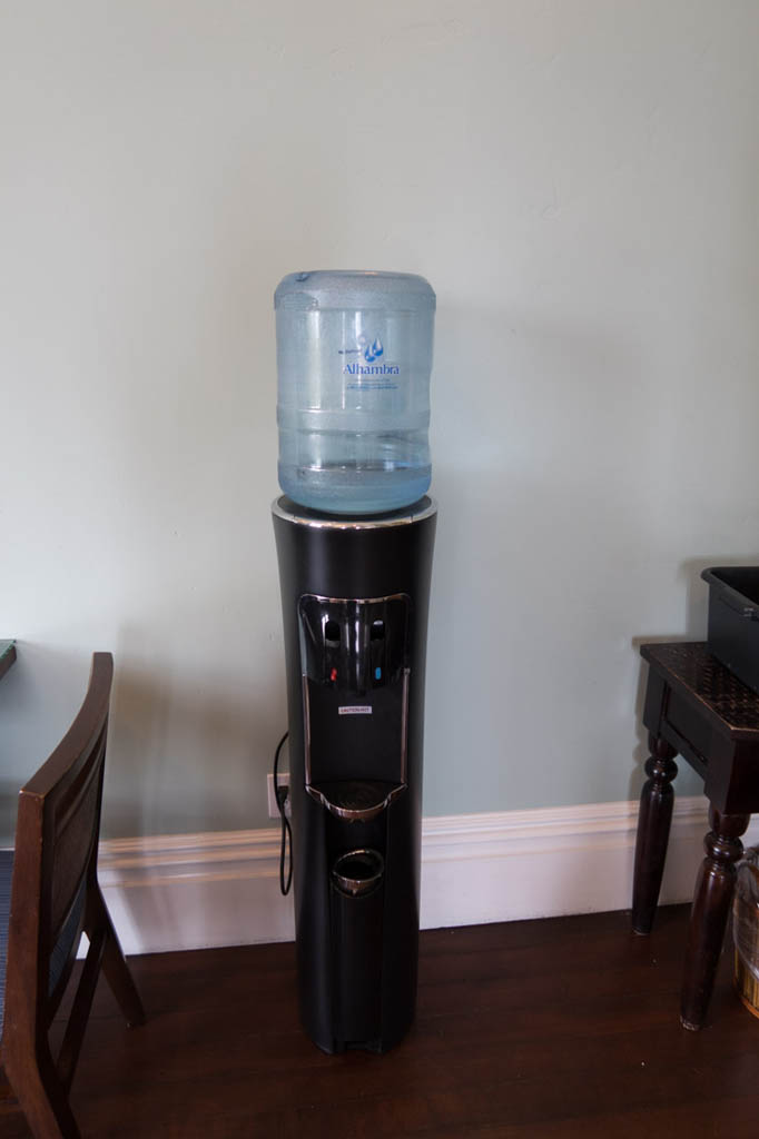 Water cooler in lobby
