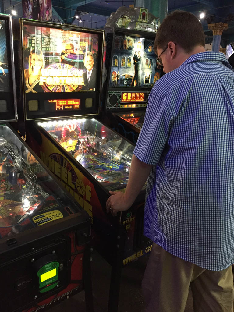 Ken Playing Pinball