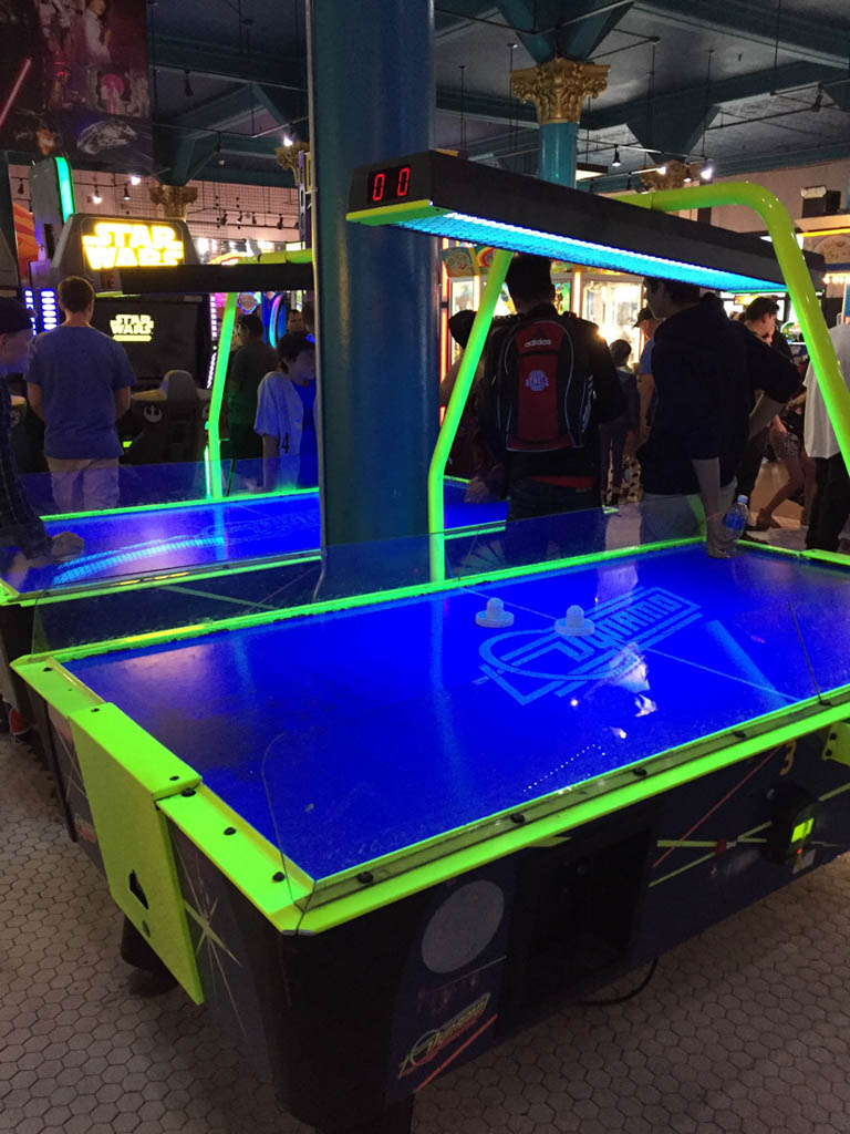 Air hockey table at Santa Cruz Boardwalk Arcade