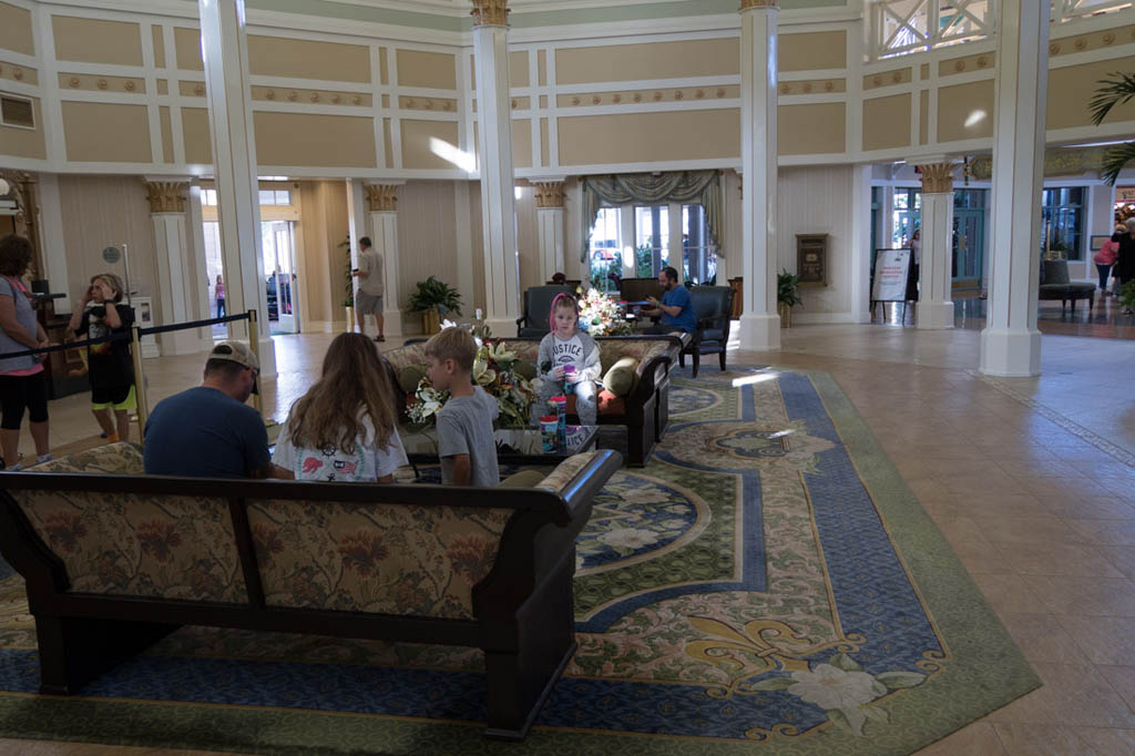 Reception area at Port Orleans Riverside