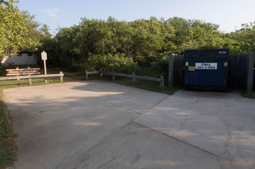 Dumpster access at first landing state park