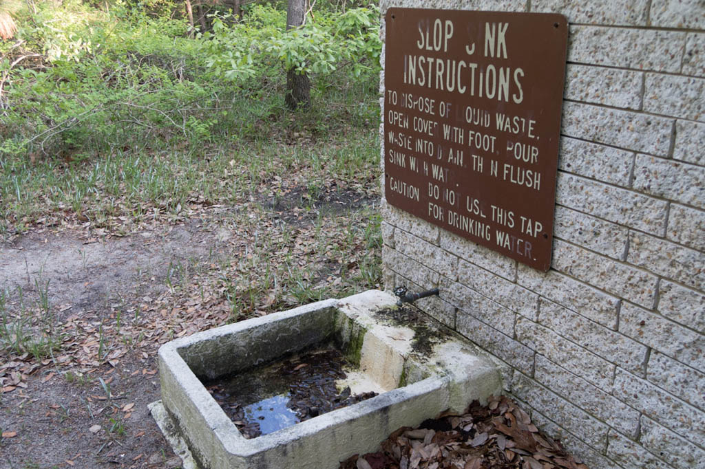 Slop sink at First Landing State Park