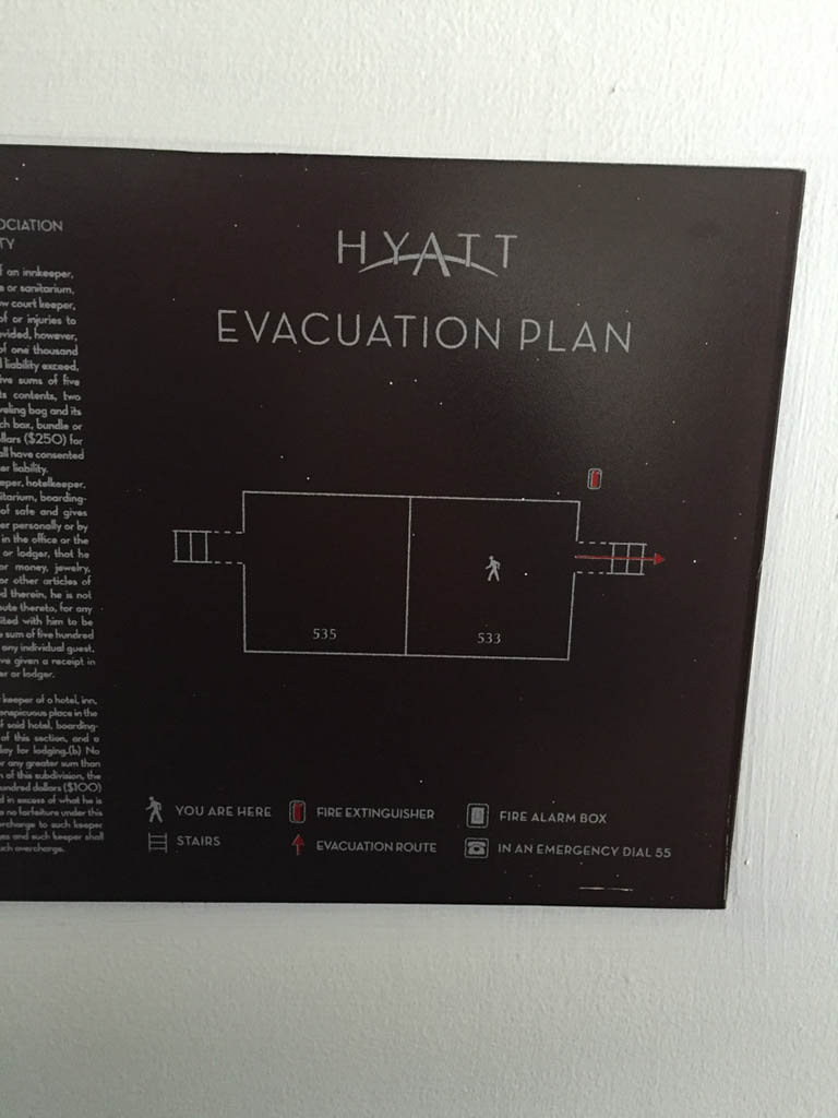 Evacuation Plan Placard