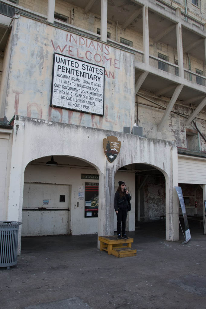 Guide at Alcatraz Island