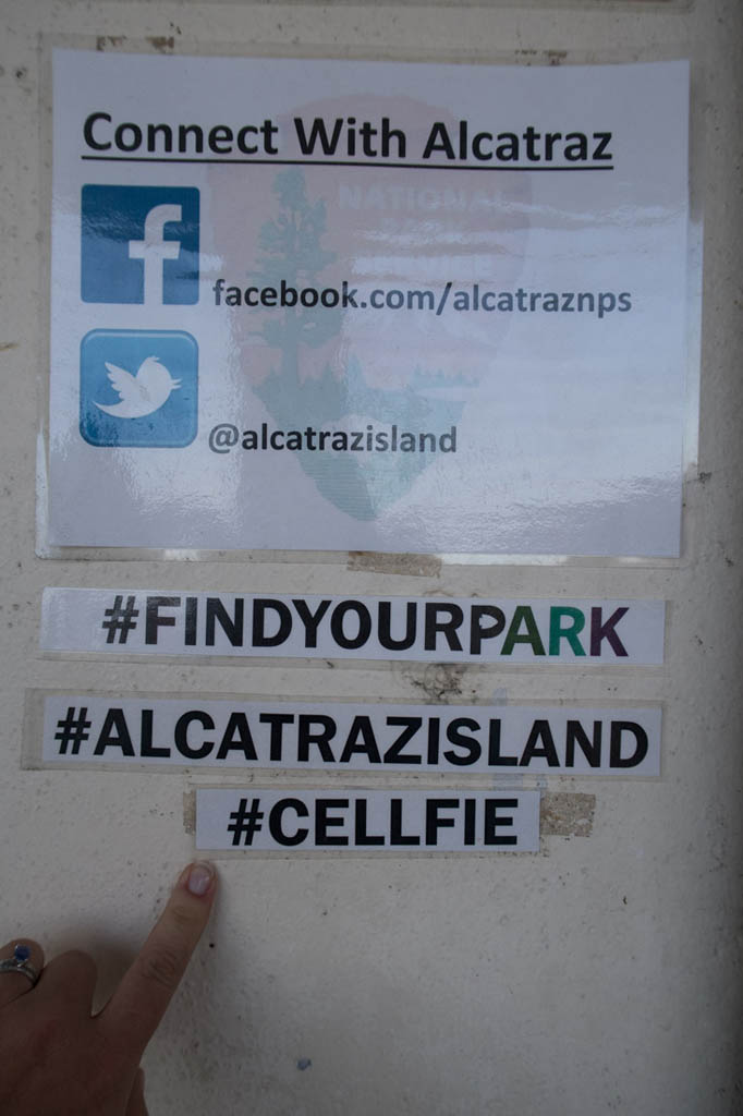 Cellfie hashtag at Alcatraz