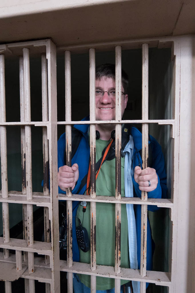 Ken behind bars at Alcatraz