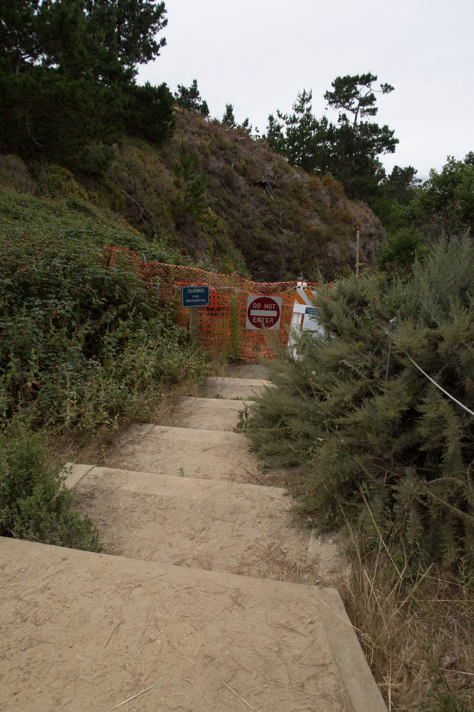 Steps closed to China Beach