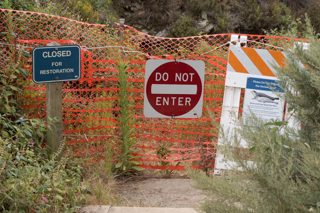 Steps closed to China Beach