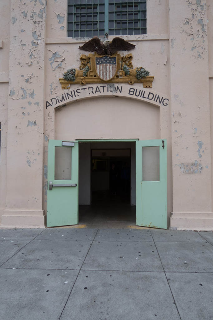 Administration building sign at Alcatraz