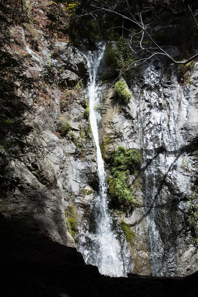 Waterfalls on trail at Trail hikes at Pfeiffer Big Sur State Park