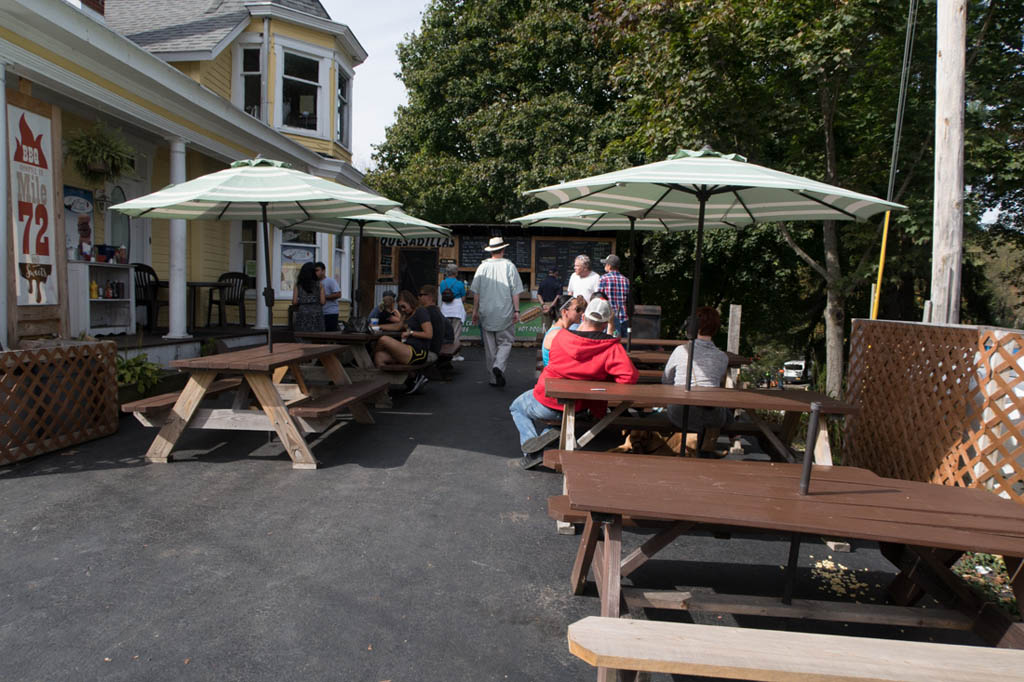 Seating area at Firefly Chocolates and BBQ