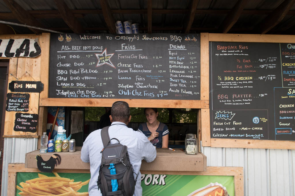 Menu Board at Firefly Chocolates and BBQ