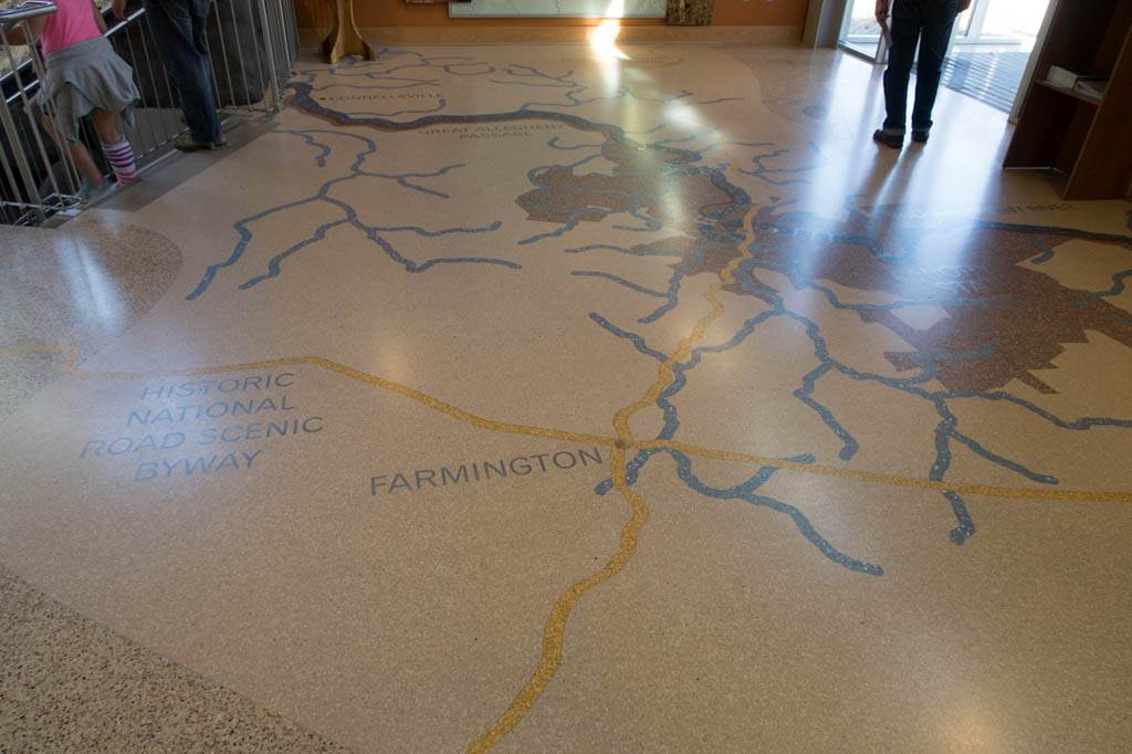 Floors of Ohipyle Visitor Center