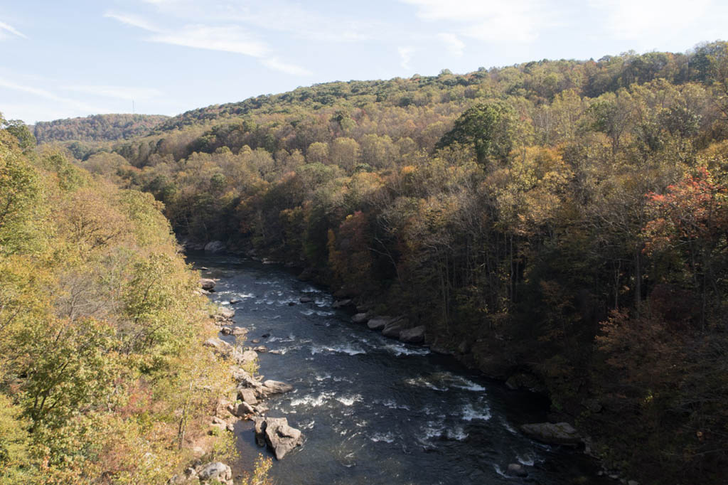Views of river from Ohiopyle High Bridge
