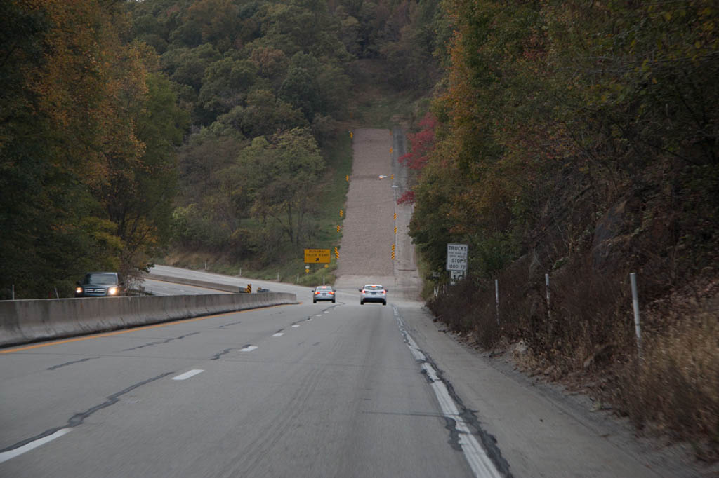 Steep roads in Laurel Highlands