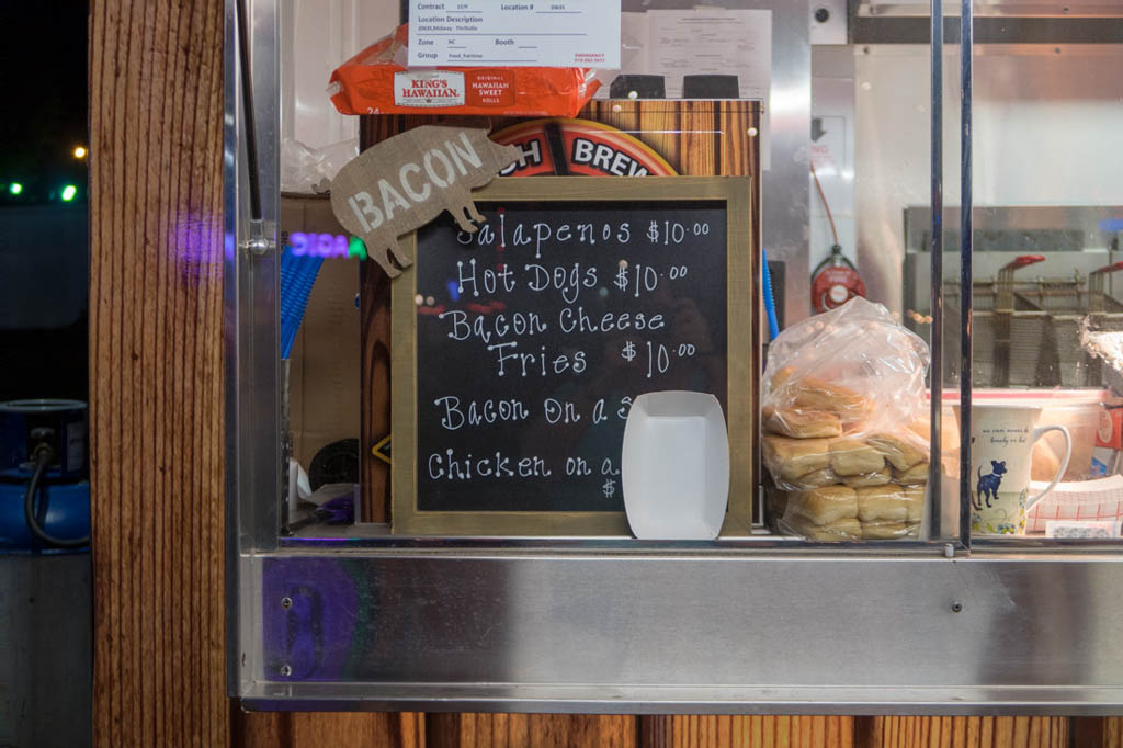 Bacon booth sign at Iowa State Fair