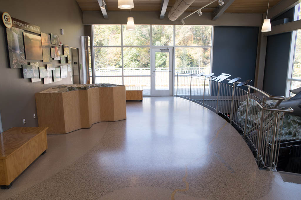 Interior of Ohiopyle Visitor Center