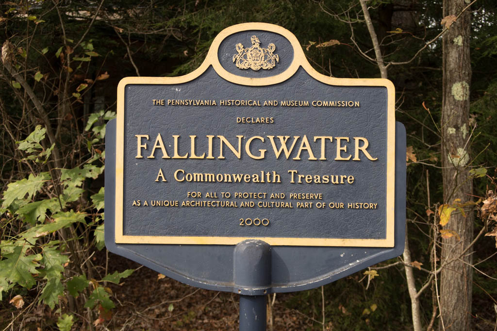 Fallingwater historical marker sign