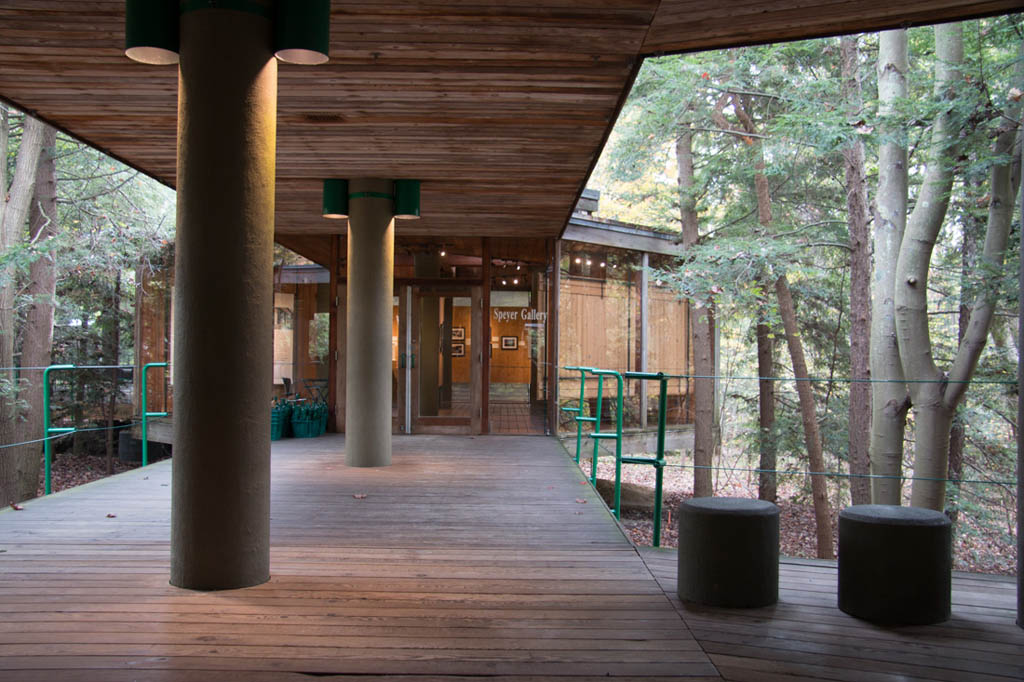 Tour check-in area at Fallingwater