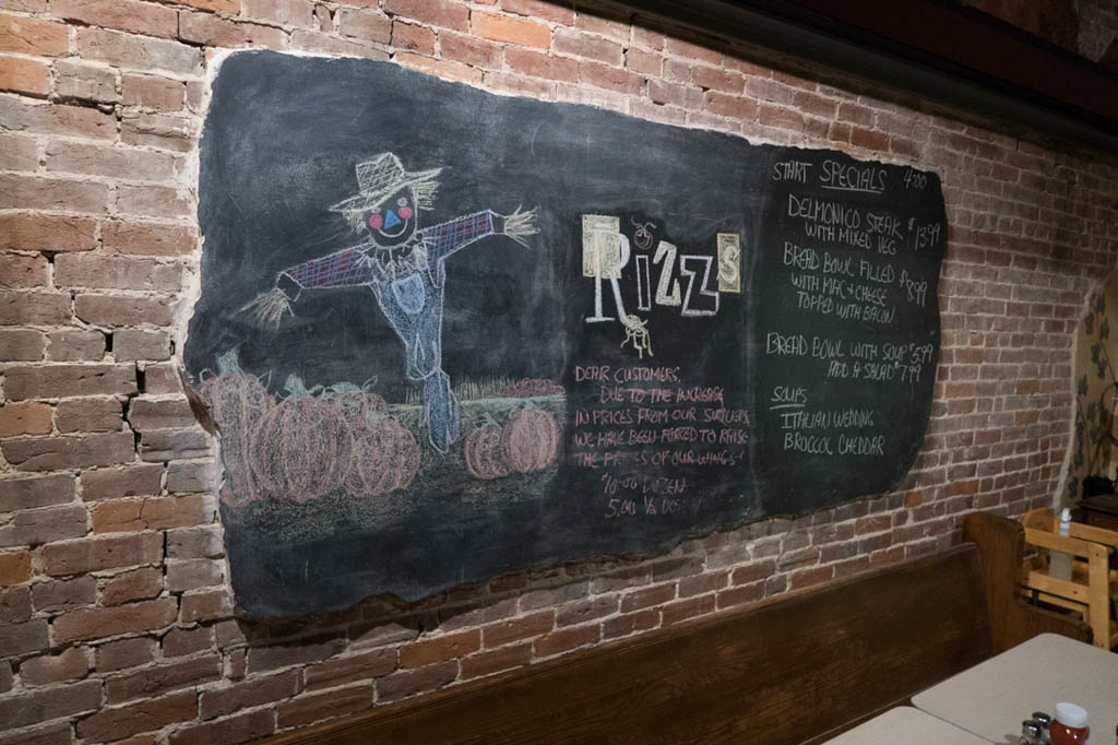 Interior of Rizz’s Restaurant