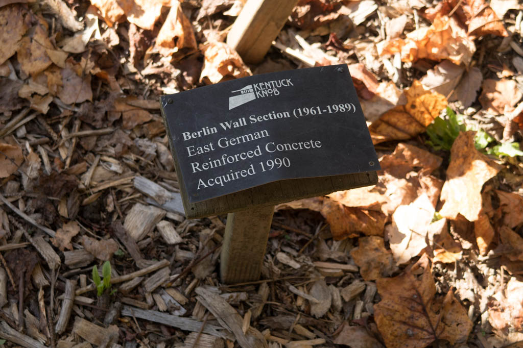 Sign marking Berlin Wall at Kentuck Knob