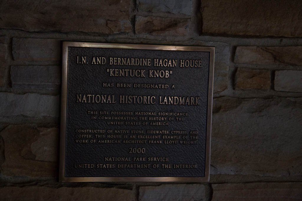 Historical Marker sign at Kentuck Knob