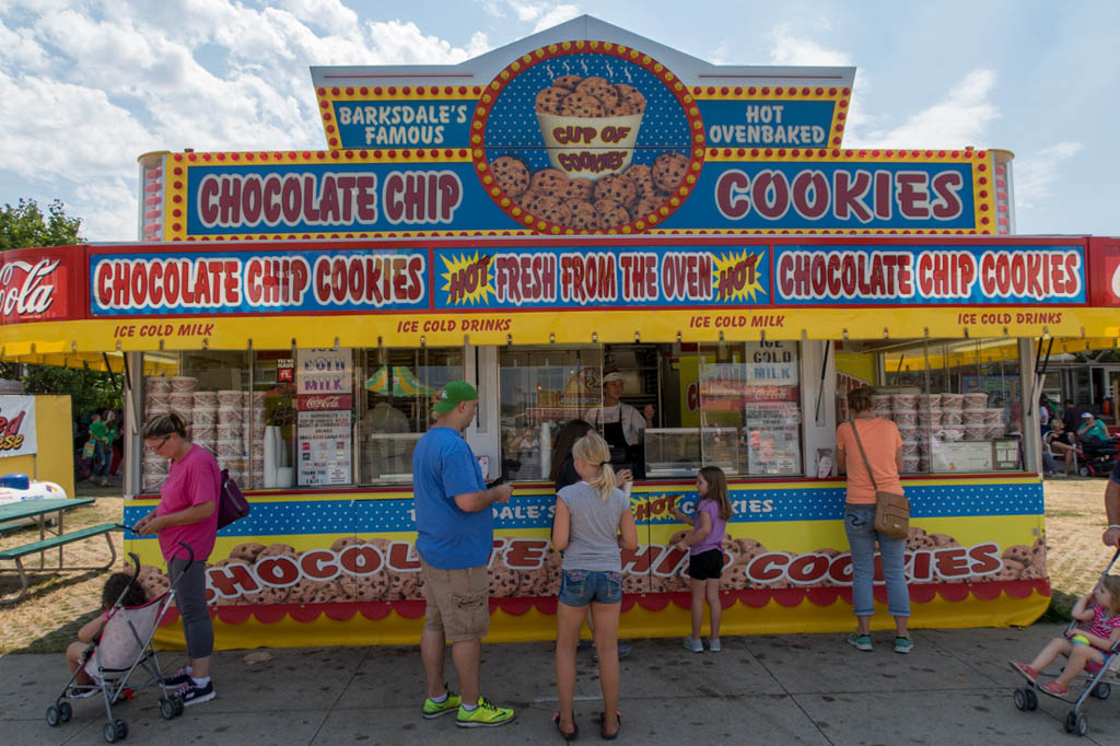 Chocolate Chip Cookie Booth at Iowa State Fair
