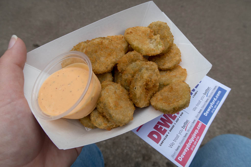 Deep fried pickles at Iowa State Fair