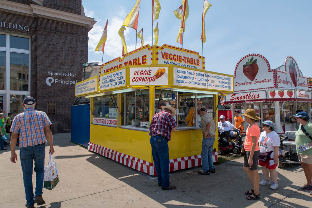 Deep fried veggies at Iowa State Fair