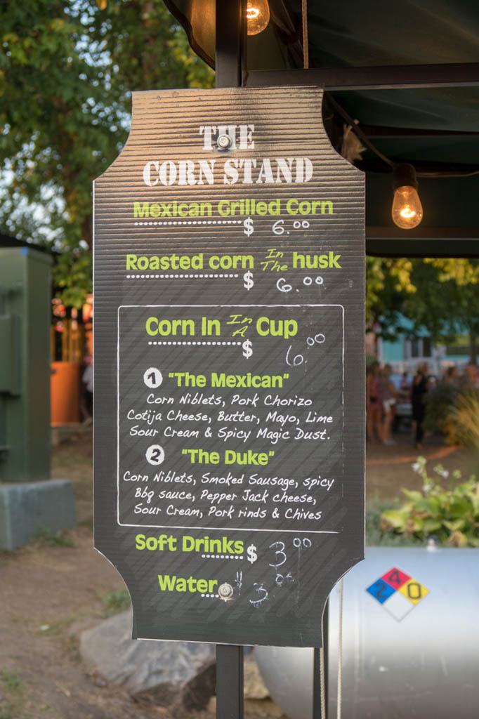 Menu board for the Corn Stand at the Iowa State Fair