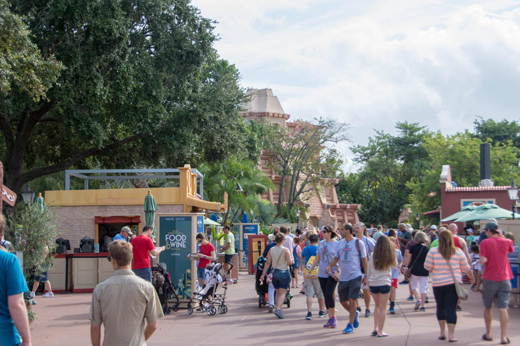 Food booths at EPCOT Food and Wine Festival