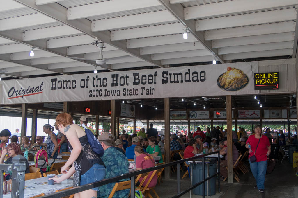 Hot Beef Sundae Sign at Iowa State Fair