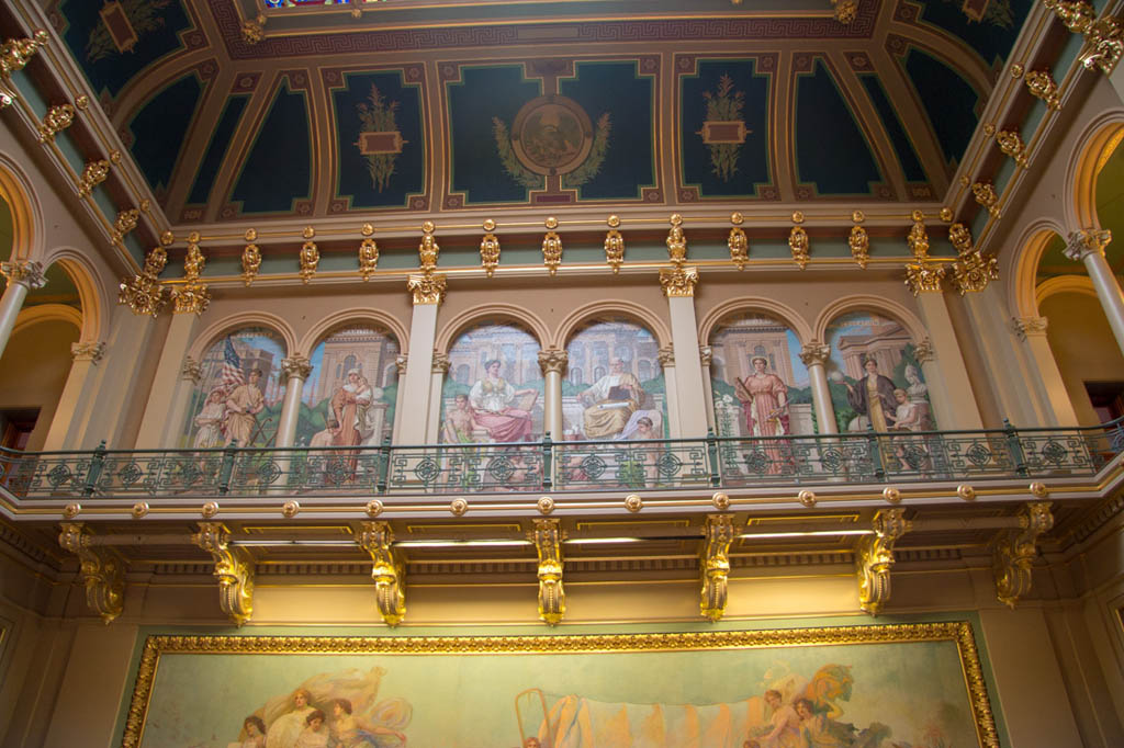 Artwork inside the Iowa State Capitol Building