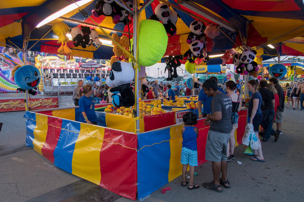 Rides and Carnival Games at the Iowa State Fair