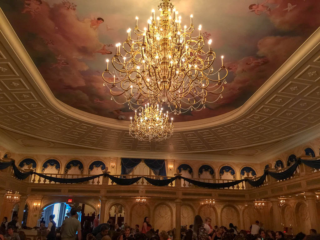 Chandelier at Be Our Guest at Magic Kingdom
