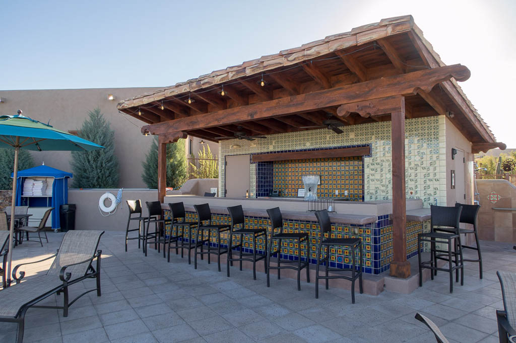 Bars and outdoor kitchens at hotel