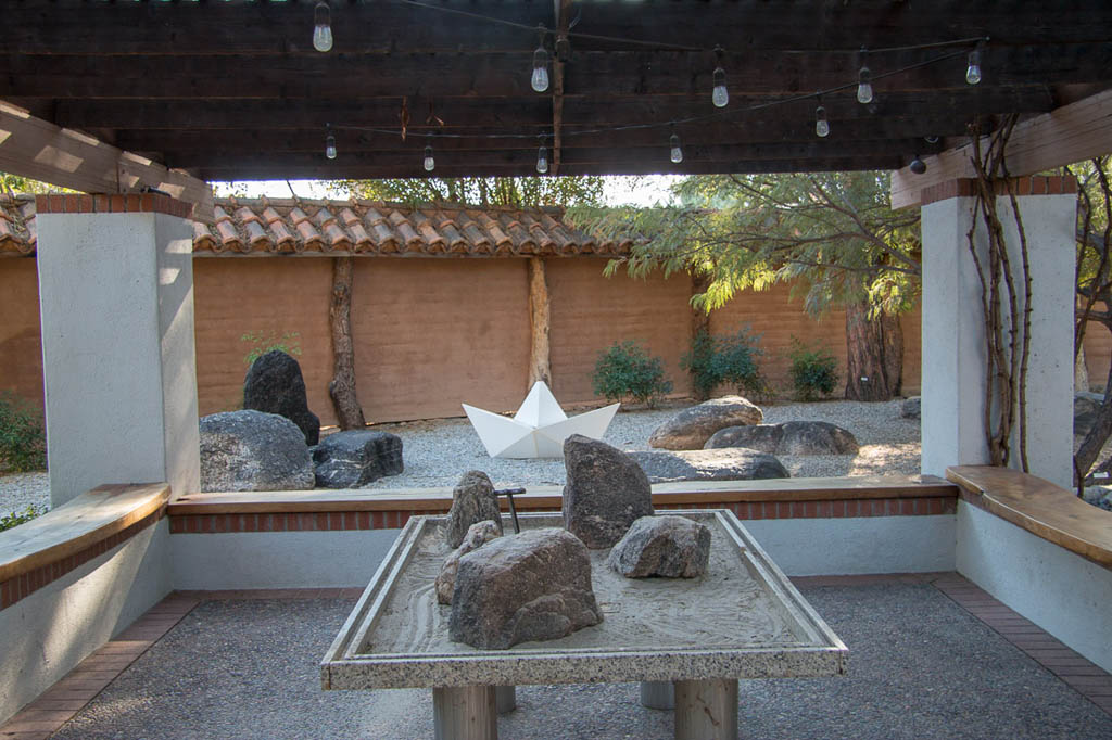 Zen garden at Tucson Botanical Garden