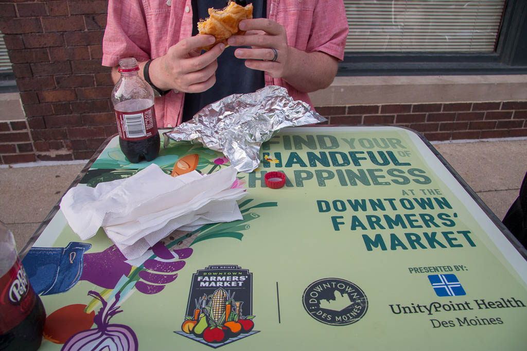 Table at the Des Moines Farmers Market