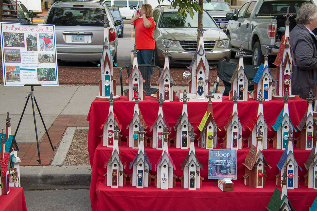 Cute little houses on display