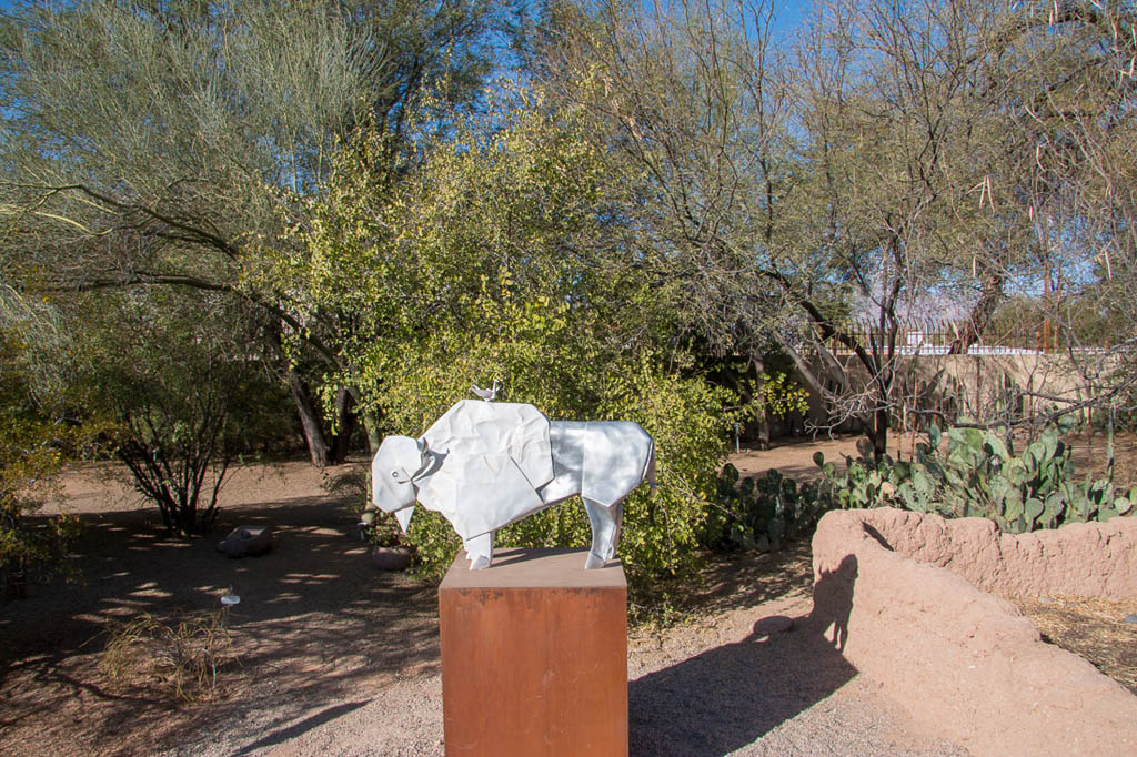 Origami sculptures at Tucson Botanical Gardens