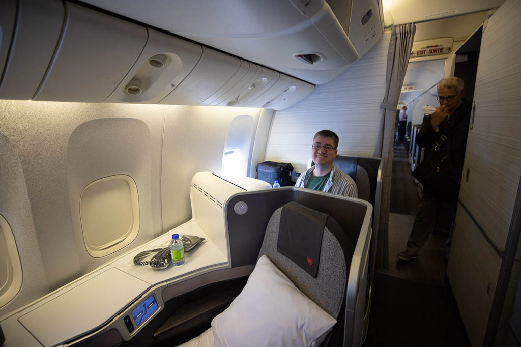 Ken on Air Canada Business class seat 7K