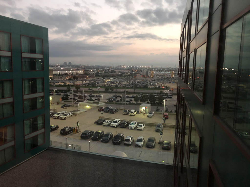 View from room at Toronto Airport Sheraton